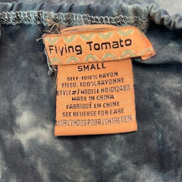 𝅺flying Tomato Tie Dye Embroidered Halter Maxi Sz S - Picture 13 of 13